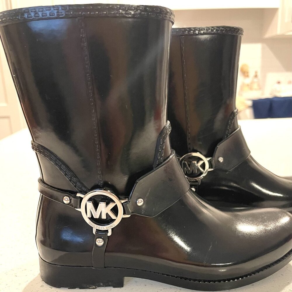 Michael Kors Black Rain Boots - size 8